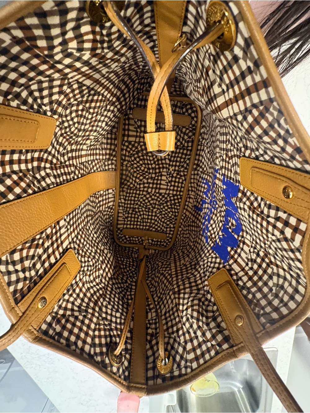 MCM Cognac Visetos Monogram Tote Bag - Picture 5 of 7